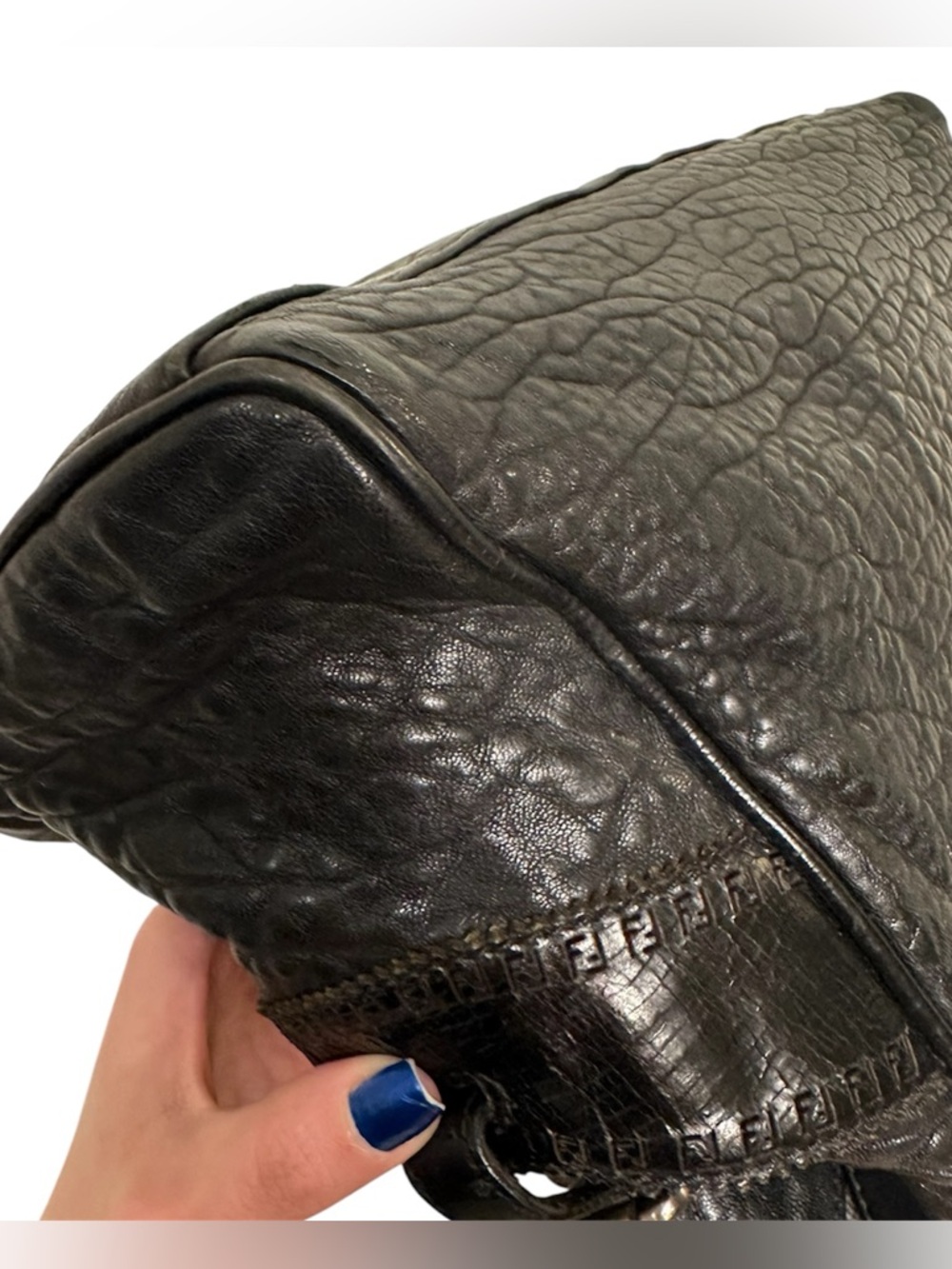 Fendi Du Jour Pebbled Leather Shoulder Bag - Picture 8 of 15
